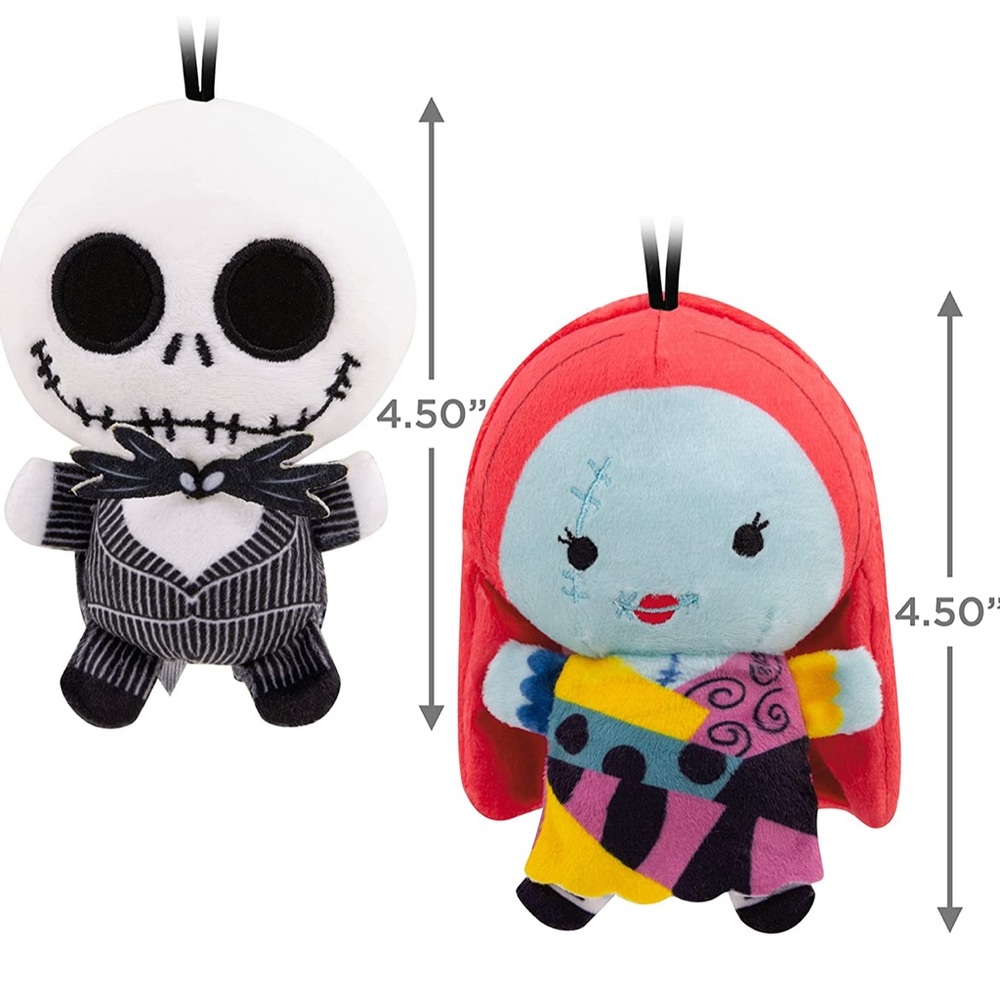 🆕 The Nightmare Before Christmas Jack & Sally Ornament / Keychain